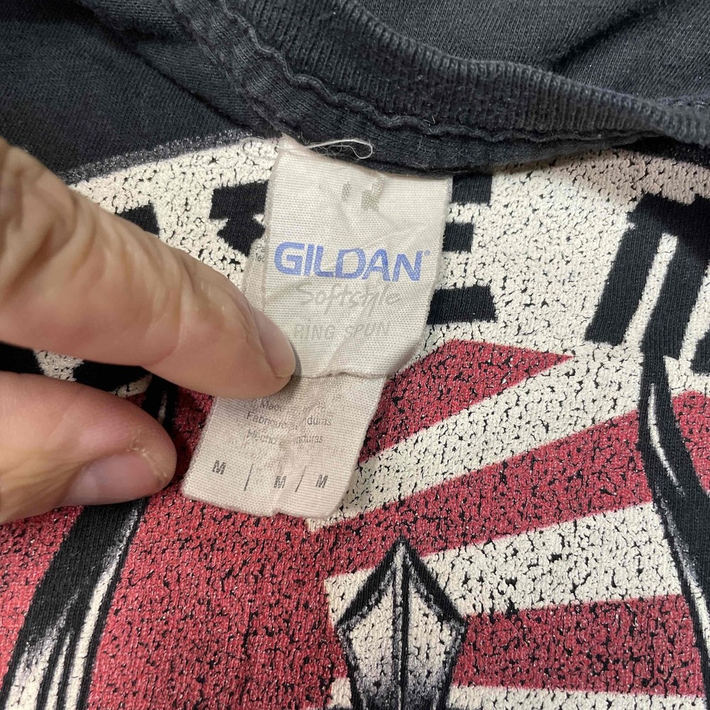 Gildan Japanese Muscle Graphic T-Shirt Medium Black‎ Samurai Car Culture Men - Picture 2 of 5